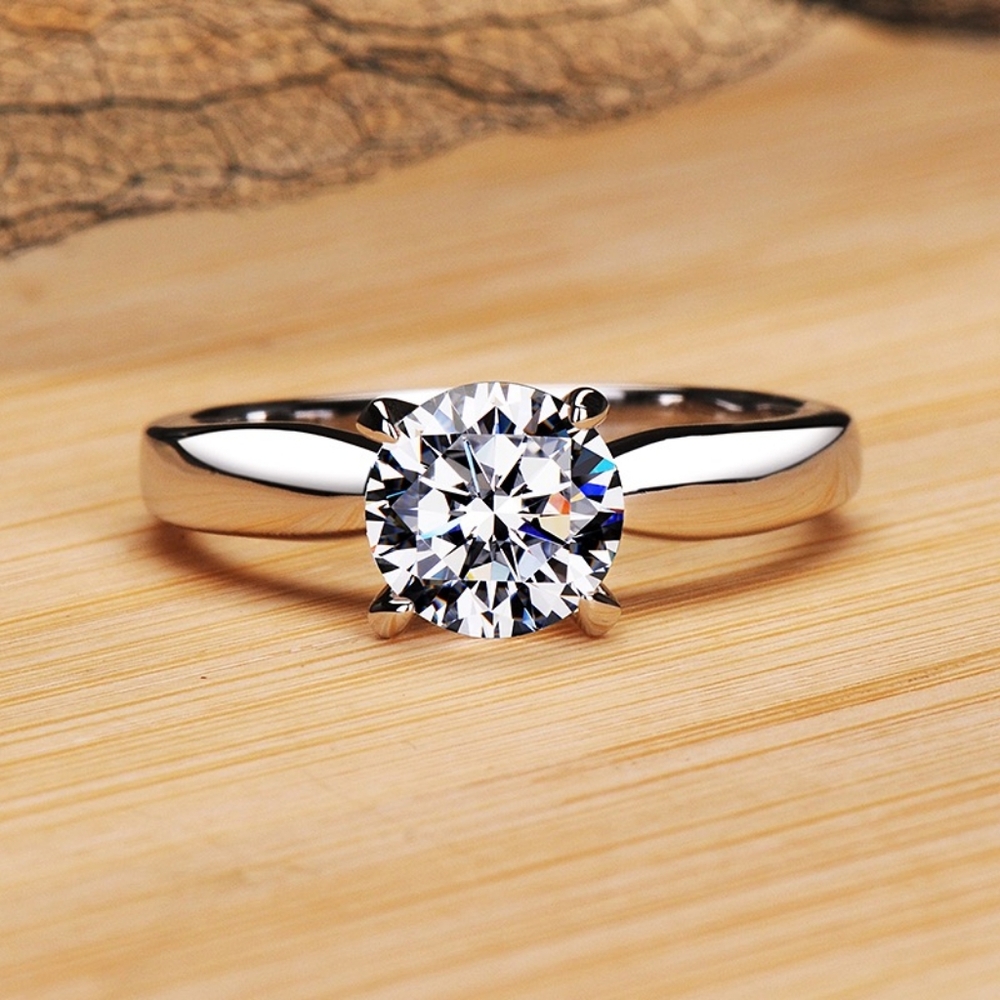 18k white gold diamond 2.25 carat ring - Picture 4 of 5